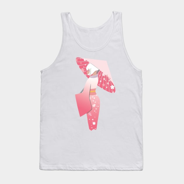 Japanese Girl Tank Top by hyan.annie